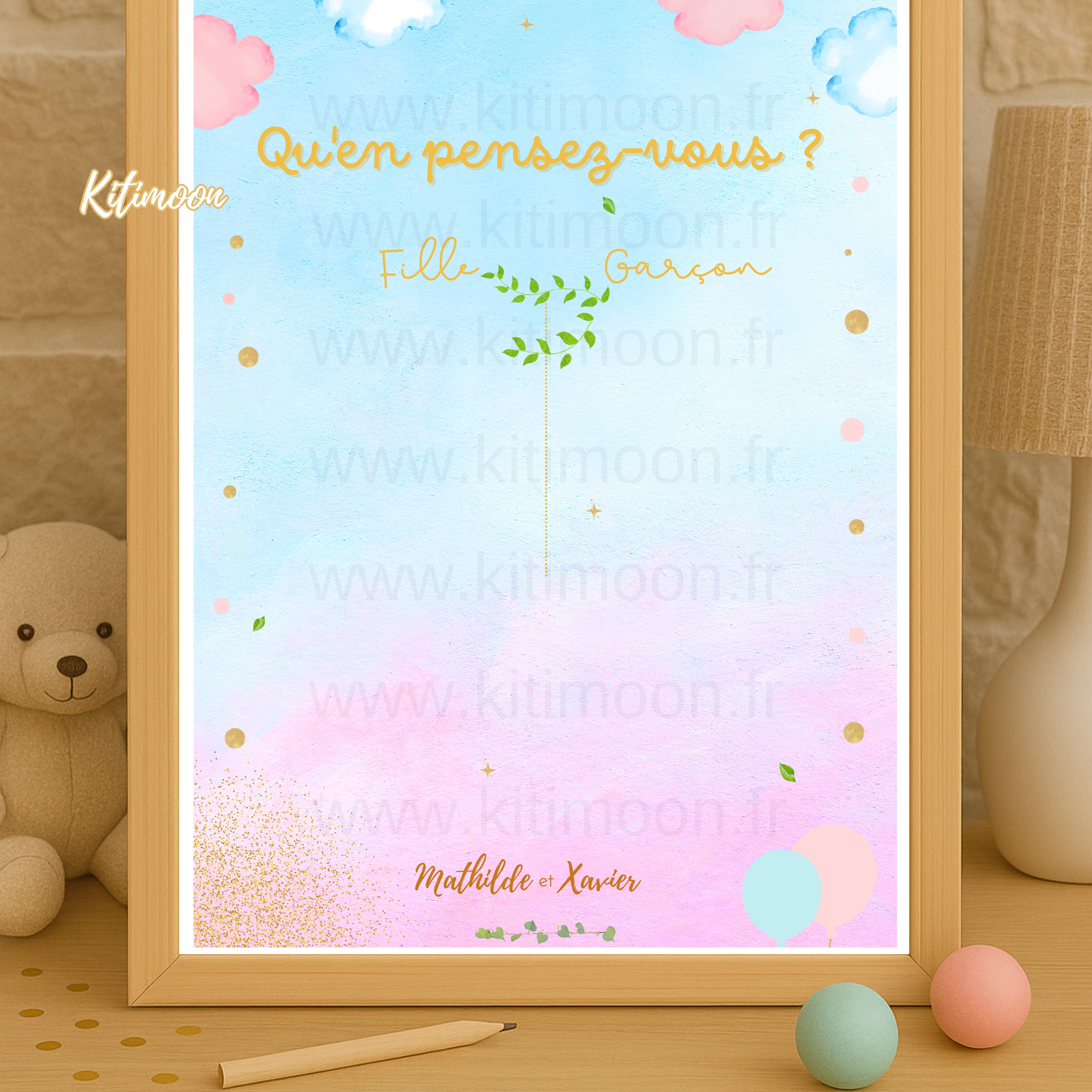 Tableau de Vote Gender Reveal