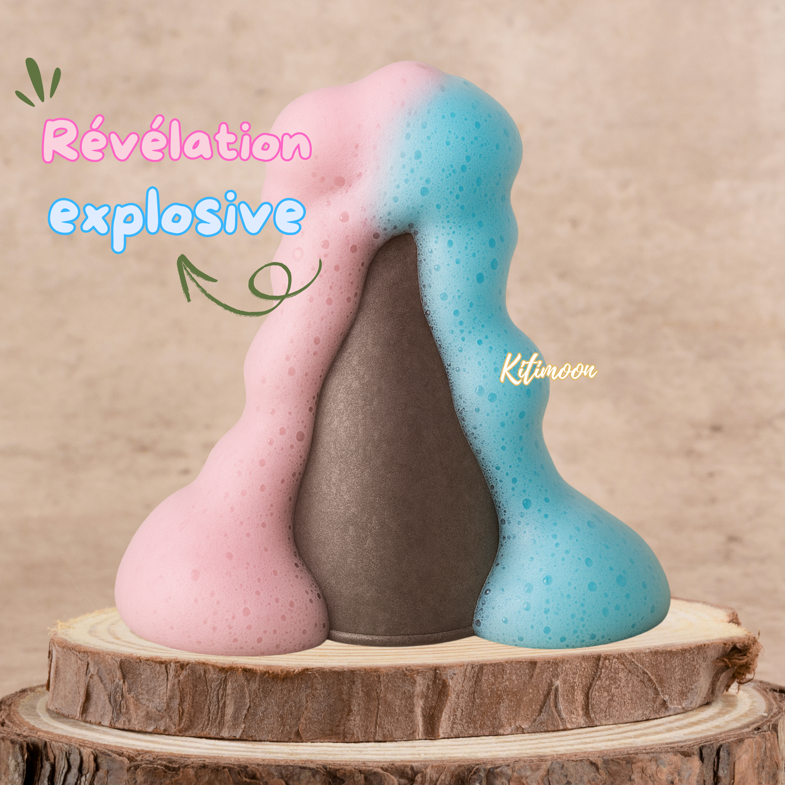 Mini Chaudron Volcan Gender Reveal – Révélation Rose ou Bleue
