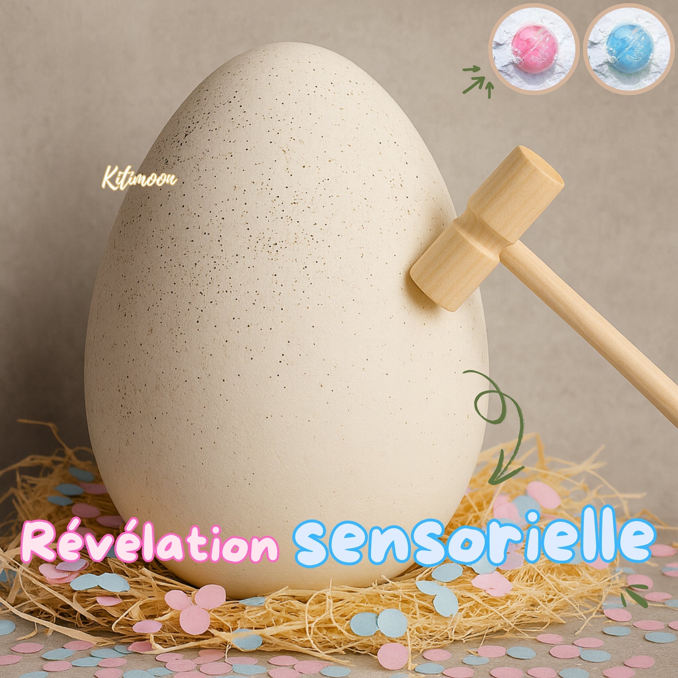 Oeuf à casser - Révélation sexe de bébé