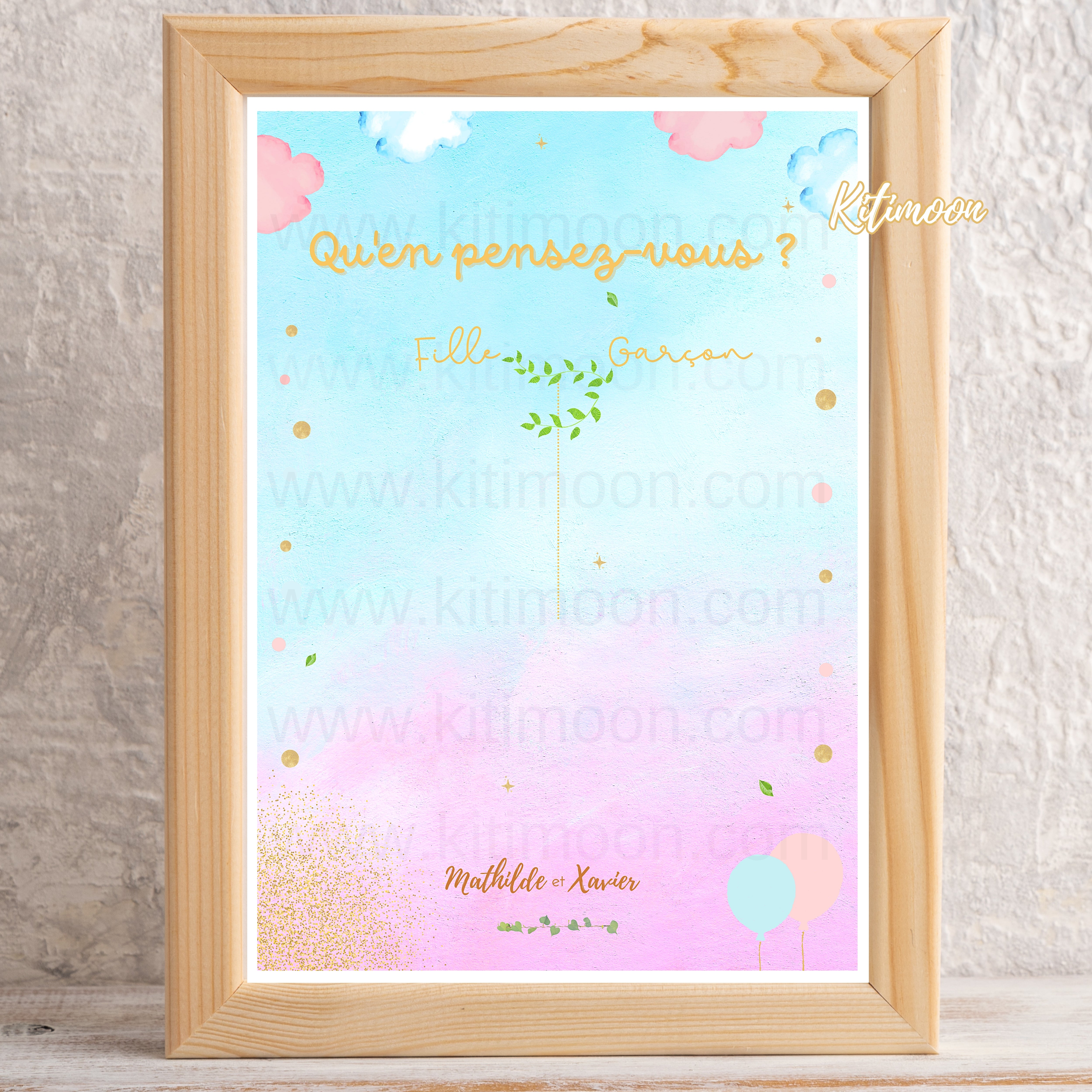 Tableau de Vote Gender Reveal