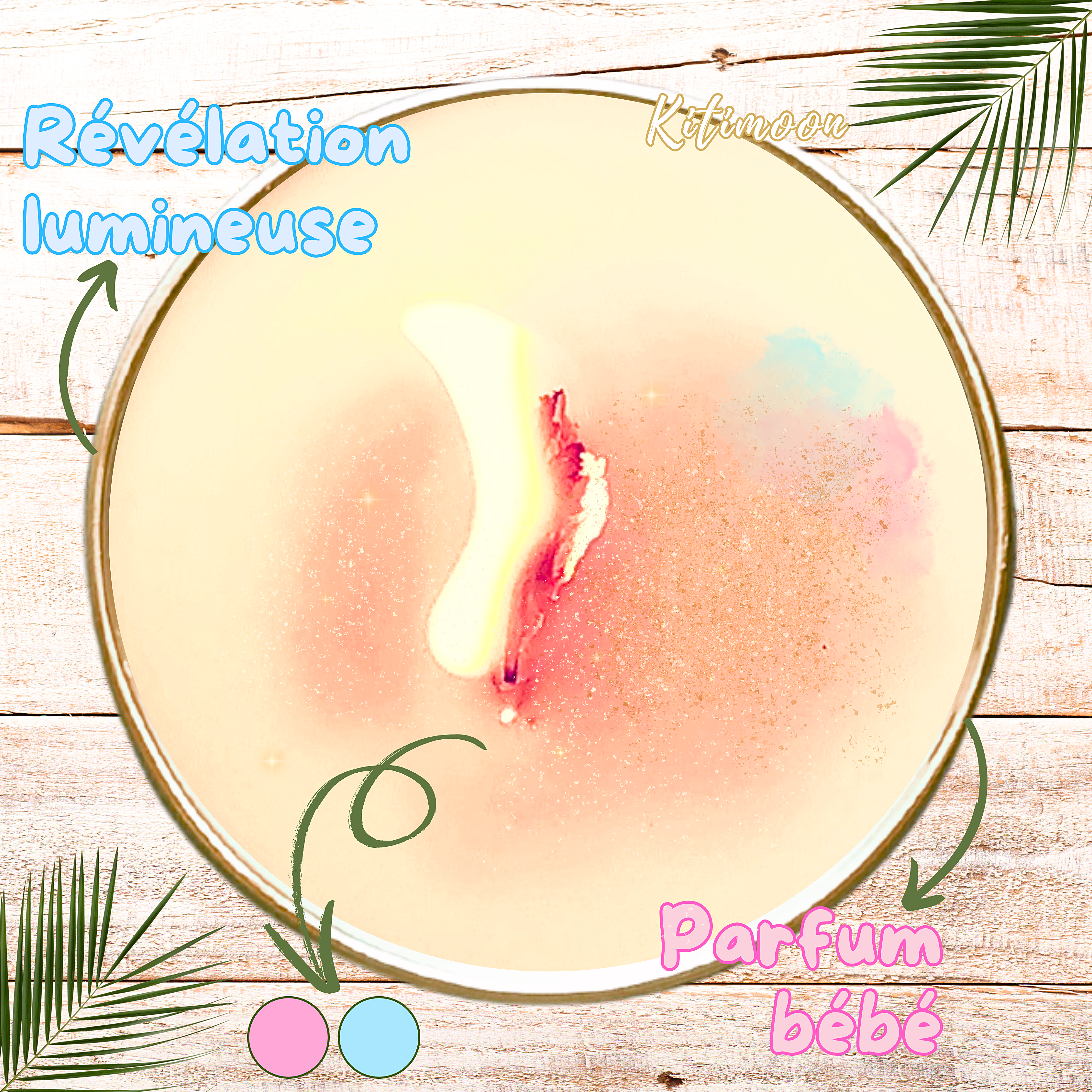 Bougie Gender Reveal annonce sexe de bébé Fille