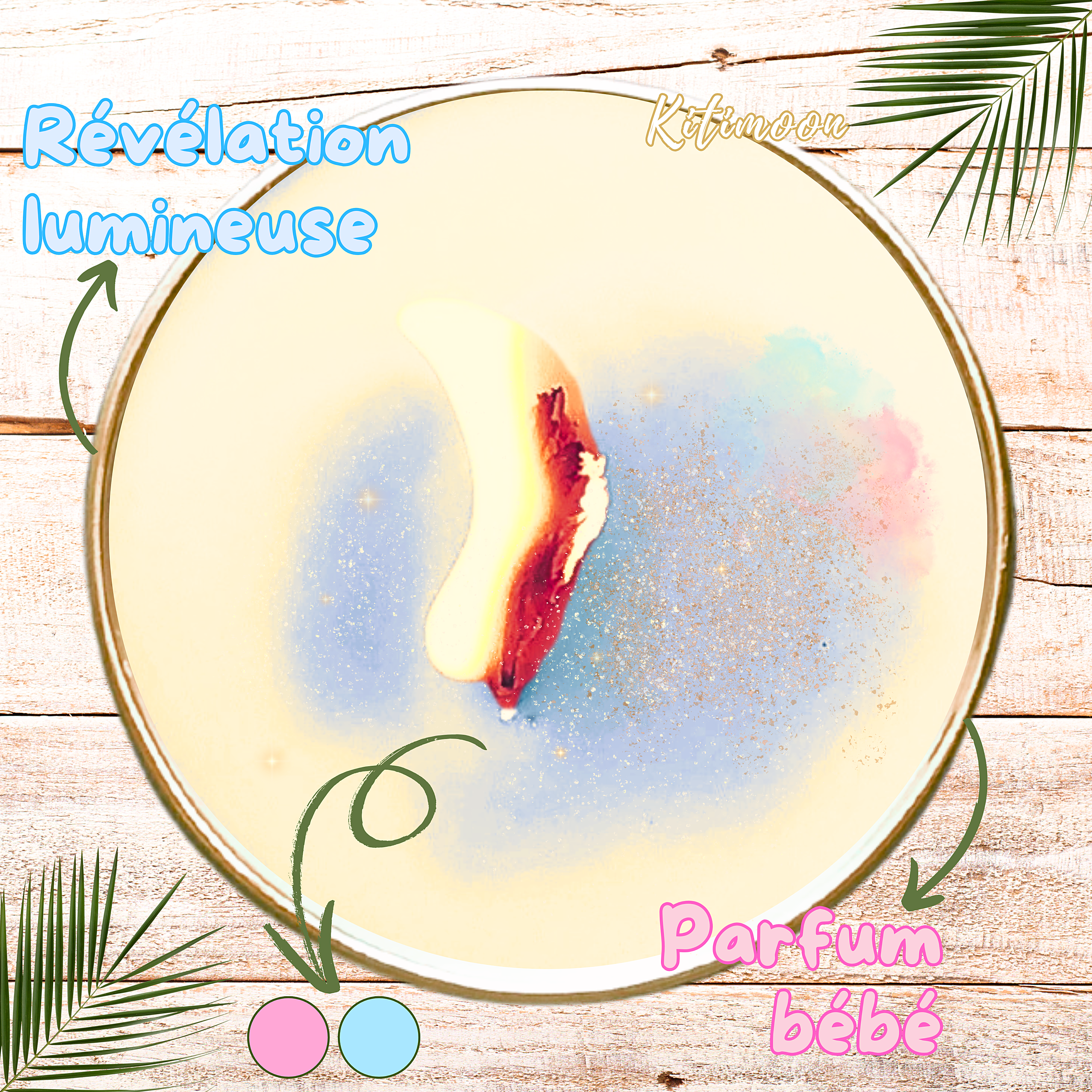 Bougie Gender Reveal annonce sexe de bébé Garçon
