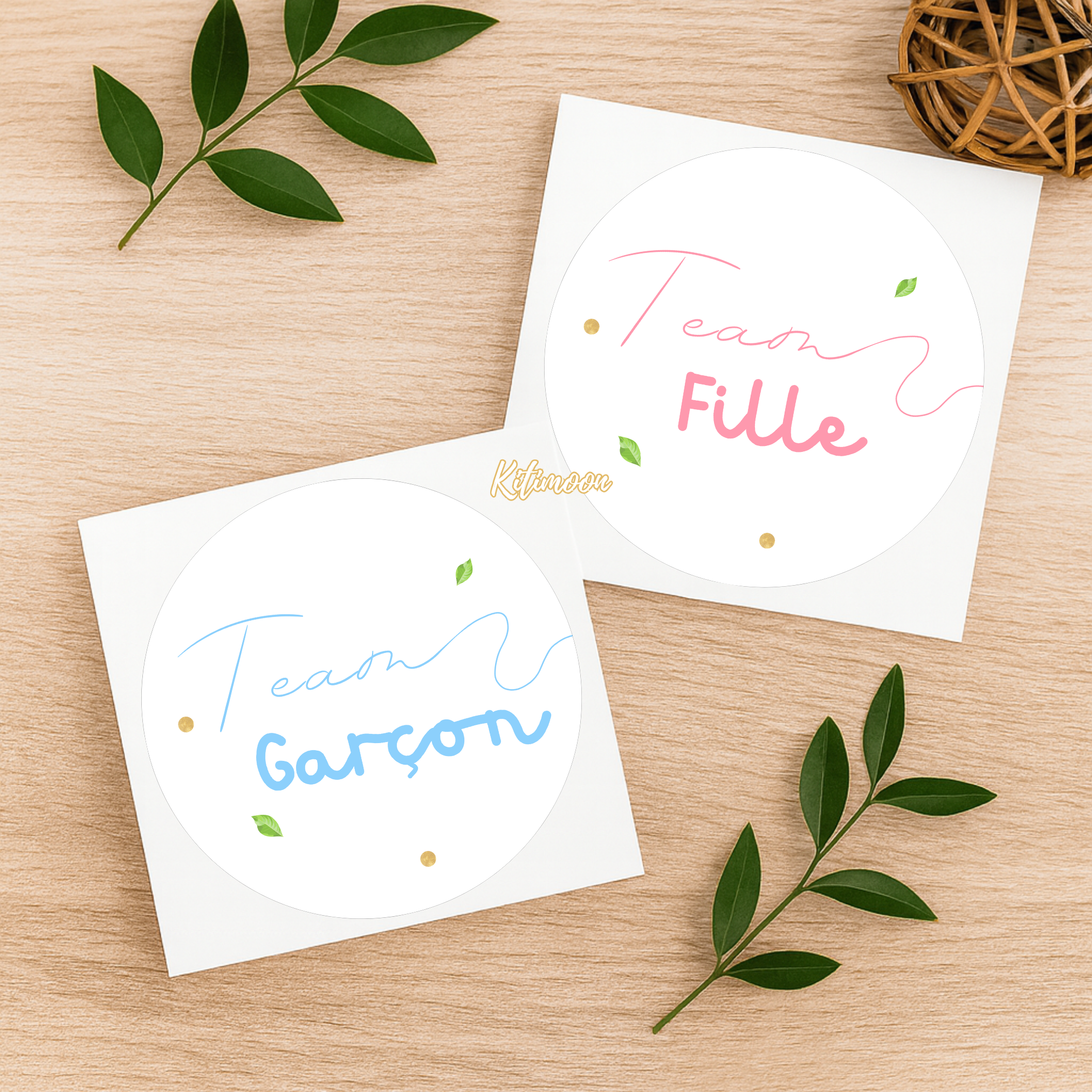 Stickers Team Girl Boy Gender Reveal 