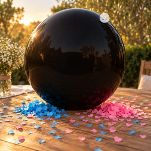 Ballon Géant 90 cm à Confettis – Révélation Sexe Bébé